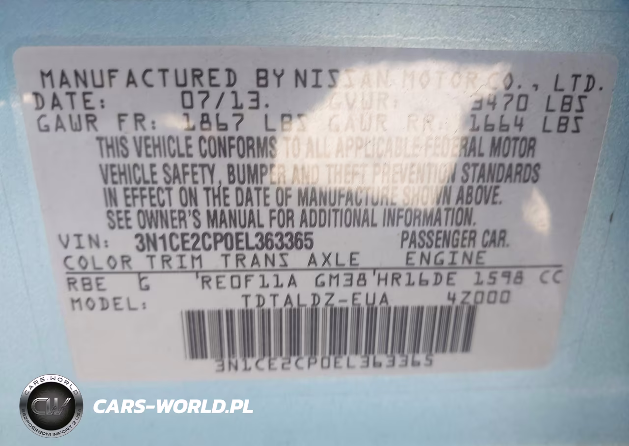 2014 Nissan Versa Note Sv VIN:3N1CE2CP0EL363365 - 9