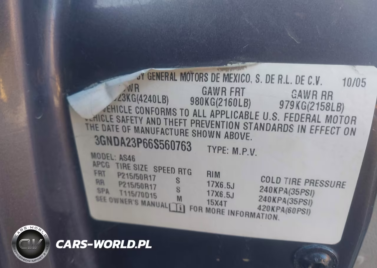 2006 Chevrolet Hhr Lt VIN:3GNDA23P66S560763 - 9
