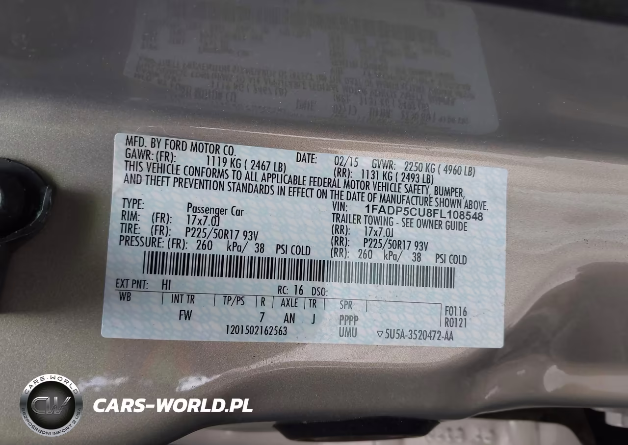 2015 Ford C-Max Energi Sel VIN:1FADP5CU8FL108548 - 9