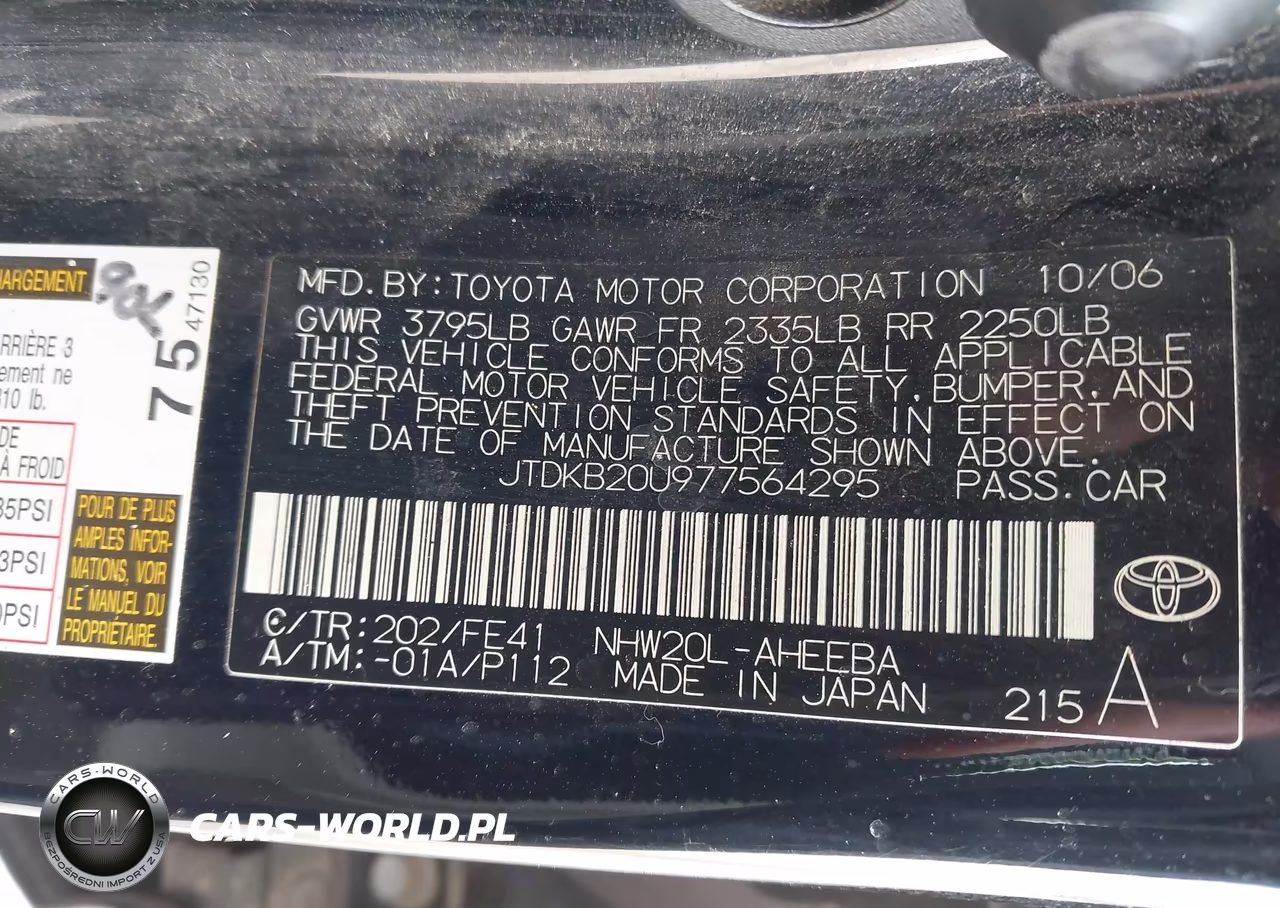 2007 Toyota Prius VIN:JTDKB20U977564295 - 9
