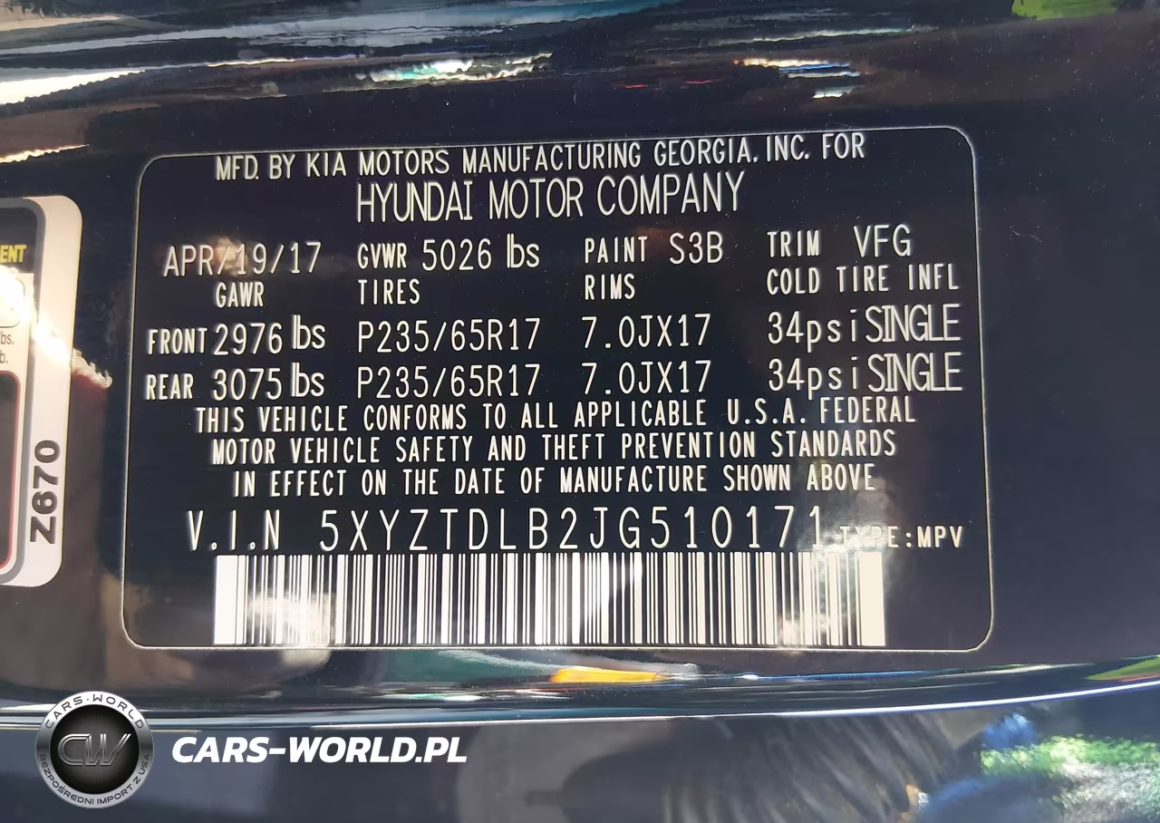 2018 Hyundai Santa Fe Sport 2.4L VIN:5XYZTDLB2JG510171 - 9