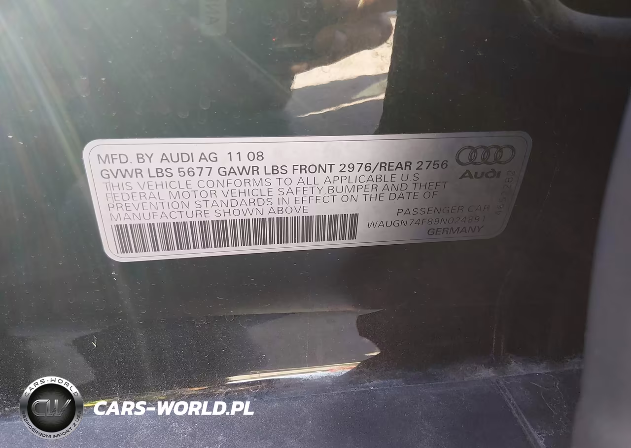 2009 Audi S6 5.2 Prestige VIN:WAUGN74F89N024891 - 9