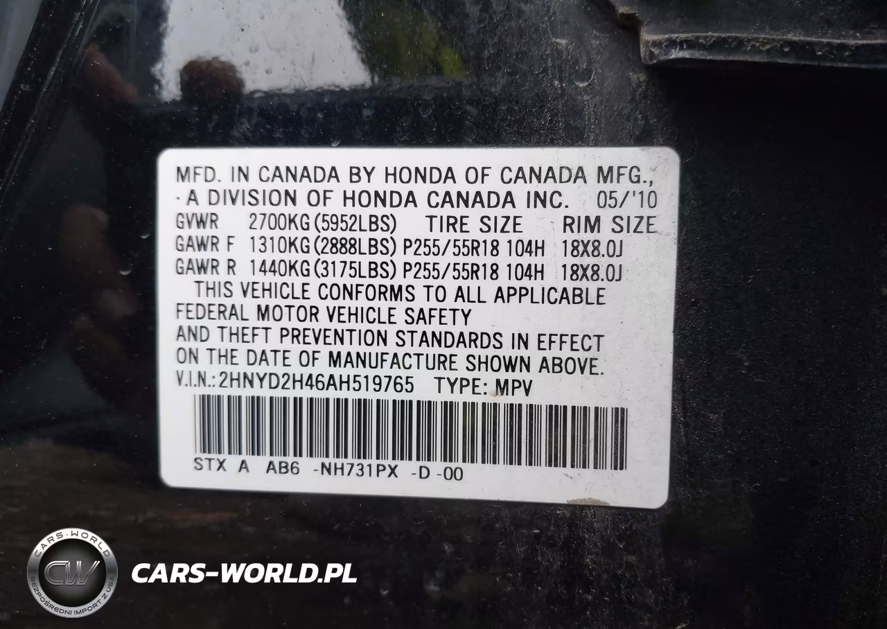 2010 Acura Mdx VIN:2HNYD2H46AH519765 - 9