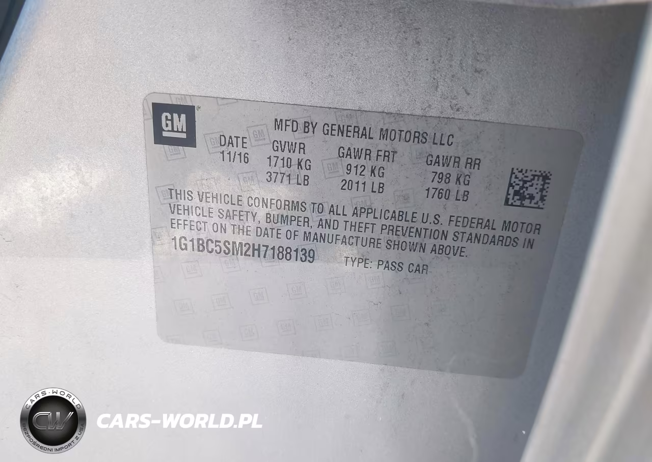 2017 Chevrolet Cruze Ls Auto VIN:1G1BC5SM2H7188139 - 9