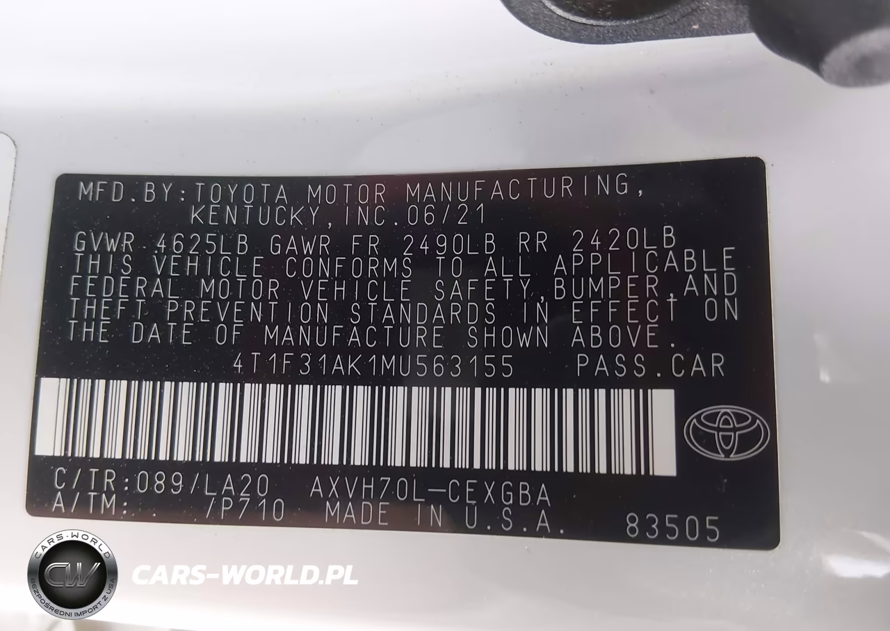 2021 Toyota Camry Xle Hybrid VIN:4T1F31AK1MU563155 - 9