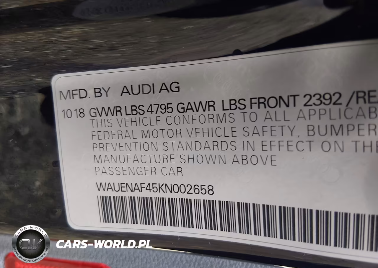 2019 Audi A4 45 Premium VIN:WAUENAF45KN002658 - 9