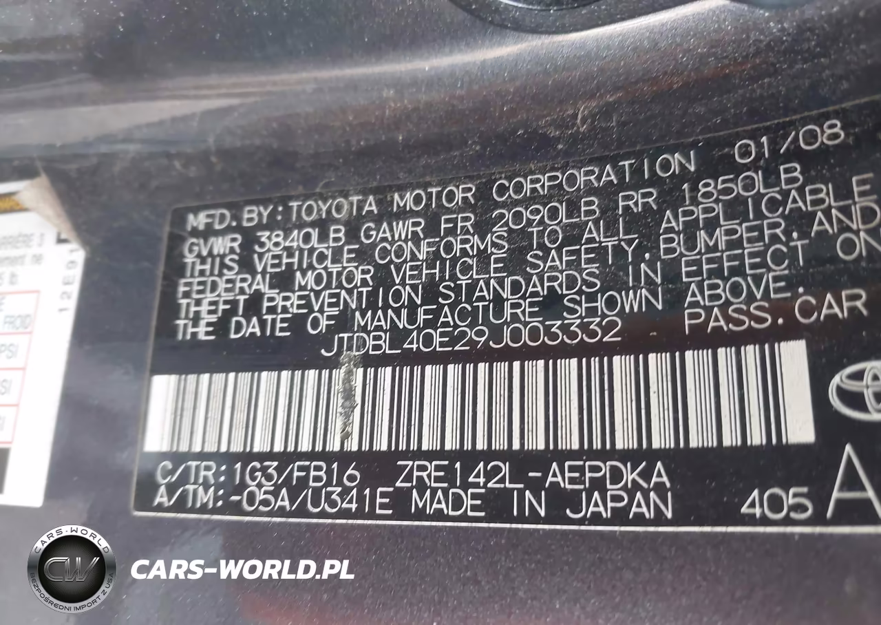 2009 Toyota Corolla Le VIN:JTDBL40E29J003332 - 9
