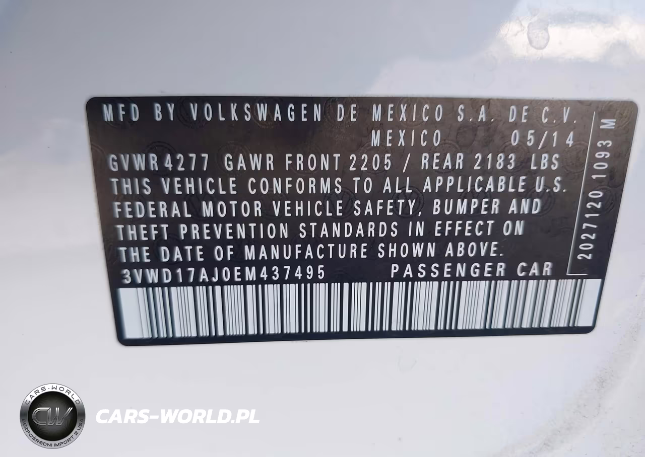 2014 Volkswagen Jetta 1.8T Se VIN:3VWD17AJ0EM437495 - 9