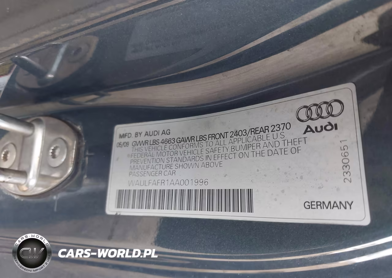 2010 Audi A5 2.0T Premium VIN:WAULFAFR1AA001996 - 9
