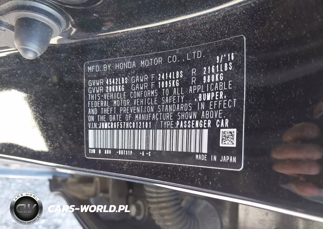 2017 Honda Accord Hybrid Ex-L VIN:JHMCR6F57HC012101 - 9