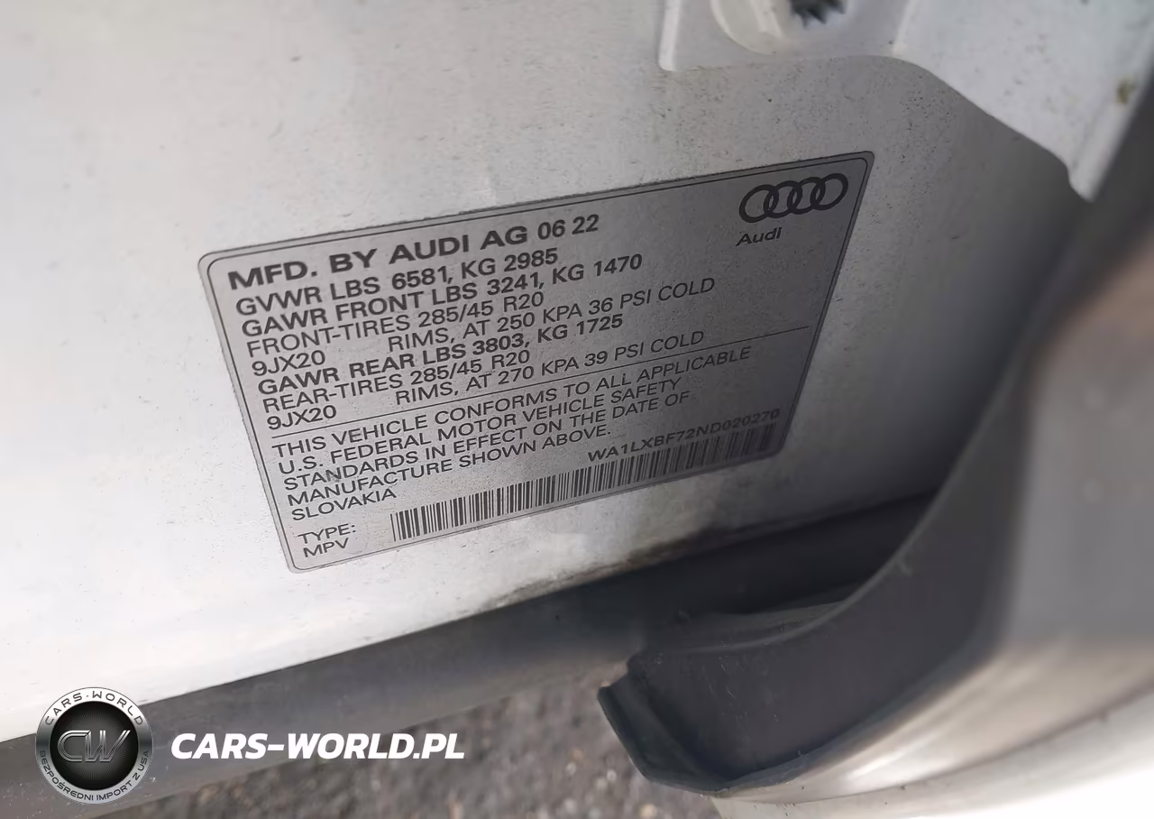 2022 Audi Q7 Premium Plus 55 Tfsi Quattro Tiptronic VIN:WA1LXBF72ND020270 - 9