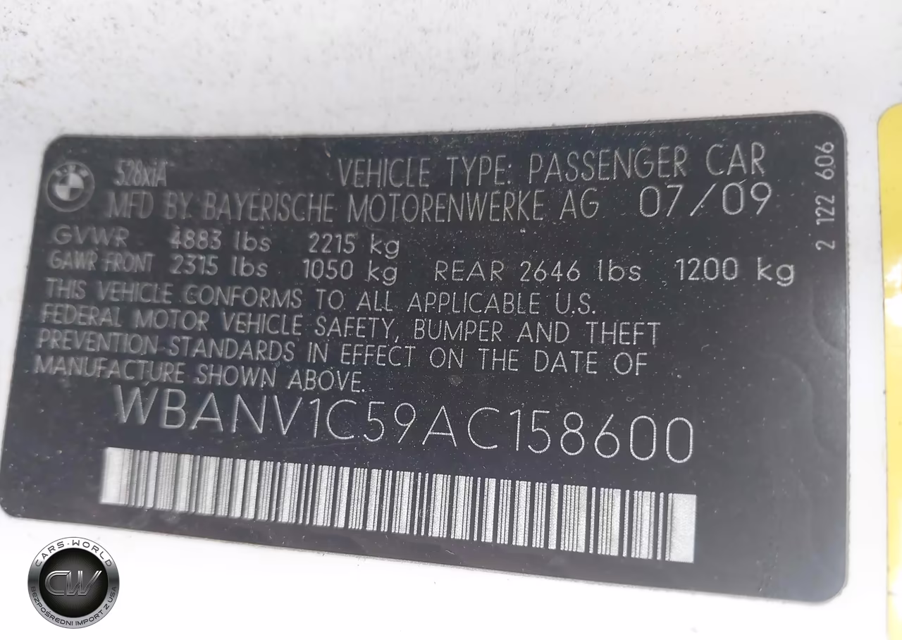 2010 BMW 528I xDrive VIN:WBANV1C59AC158600 - 9