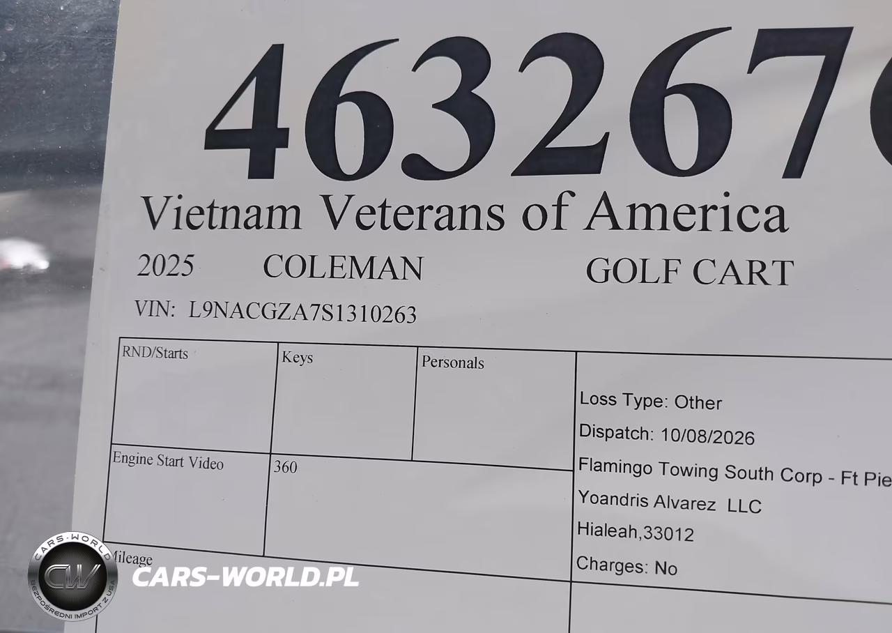 2025 Coleman Golf Cart VIN:L9NACGZA7S1310263 - 9