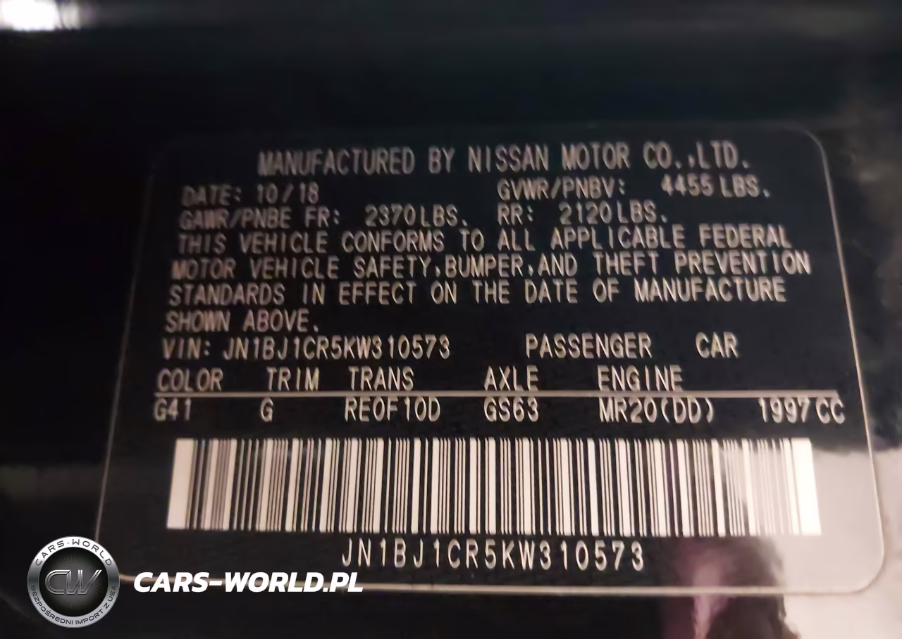 2019 Nissan Rogue Sport Sl VIN:JN1BJ1CR5KW310573 - 9