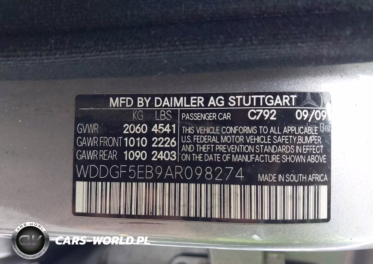 2010 Mercedes-Benz C 300 Luxury-Sport VIN:WDDGF5EB9AR098274 - 9