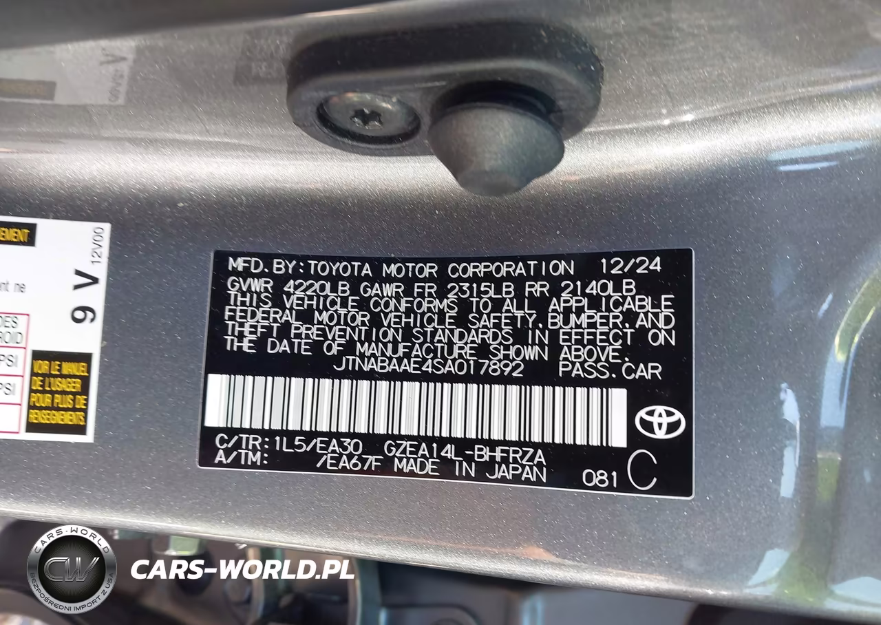 2025 Toyota Gr Corolla Premium Plus VIN:JTNABAAE4SA017892 - 9
