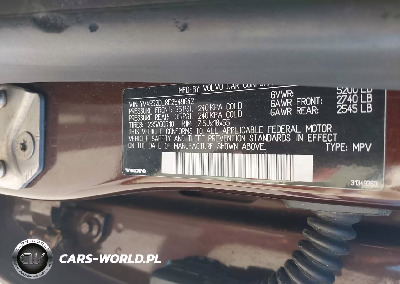 2014 Volvo Xc60 3.2 Premier Plus VIN:YV4952DL8E2549642 - 9