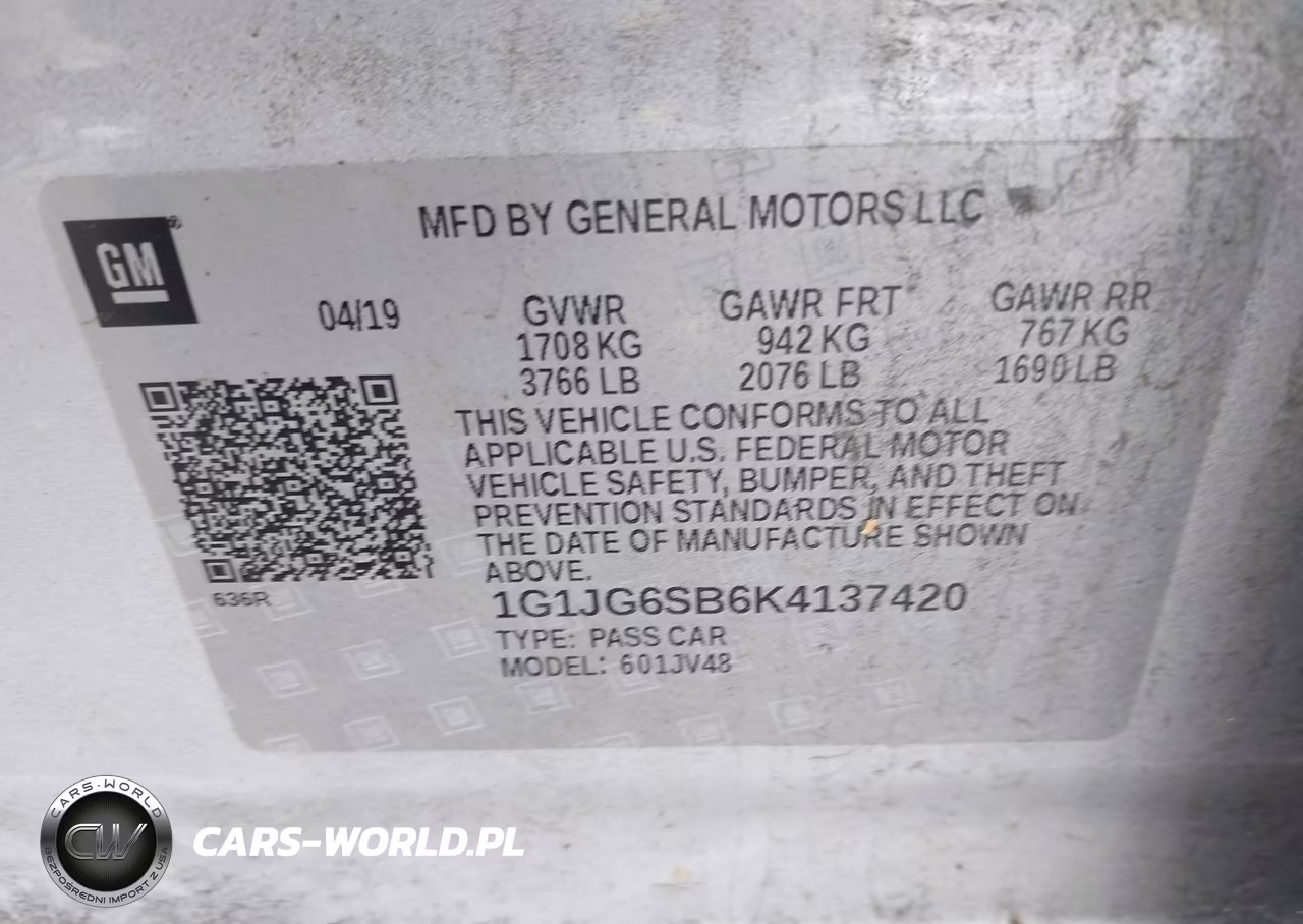 2019 Chevrolet Sonic Lt Auto VIN:1G1JG6SB6K4137420 - 9