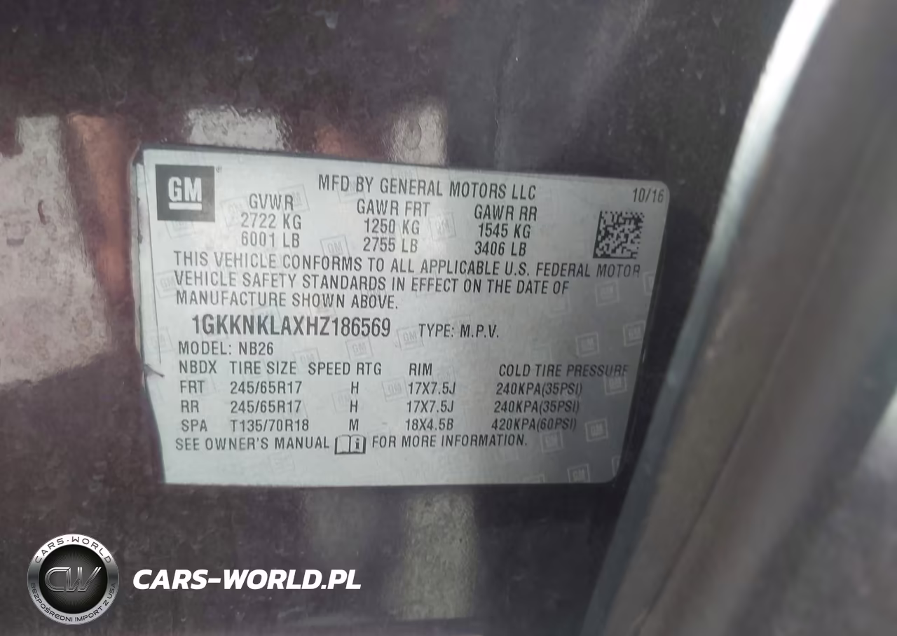 2017 GMC Acadia Sle-1 VIN:1GKKNKLAXHZ186569 - 9