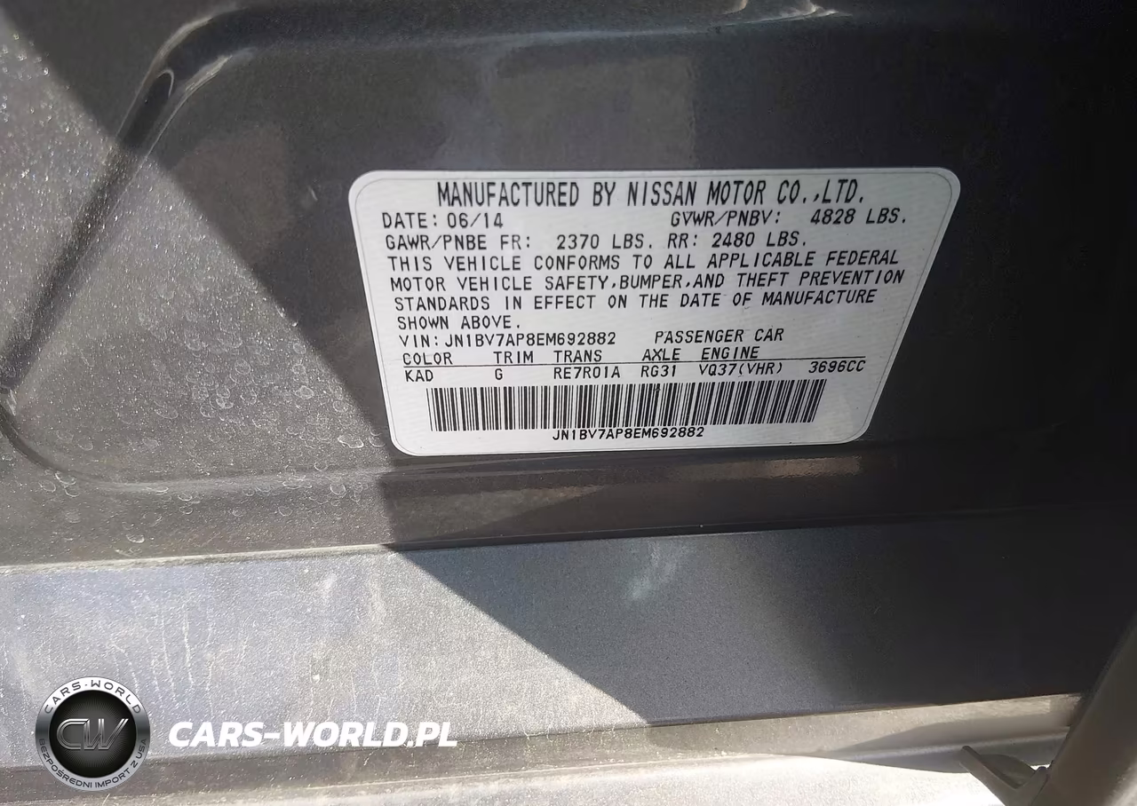 2014 Infiniti Q50 Premium VIN:JN1BV7AP8EM692882 - 9