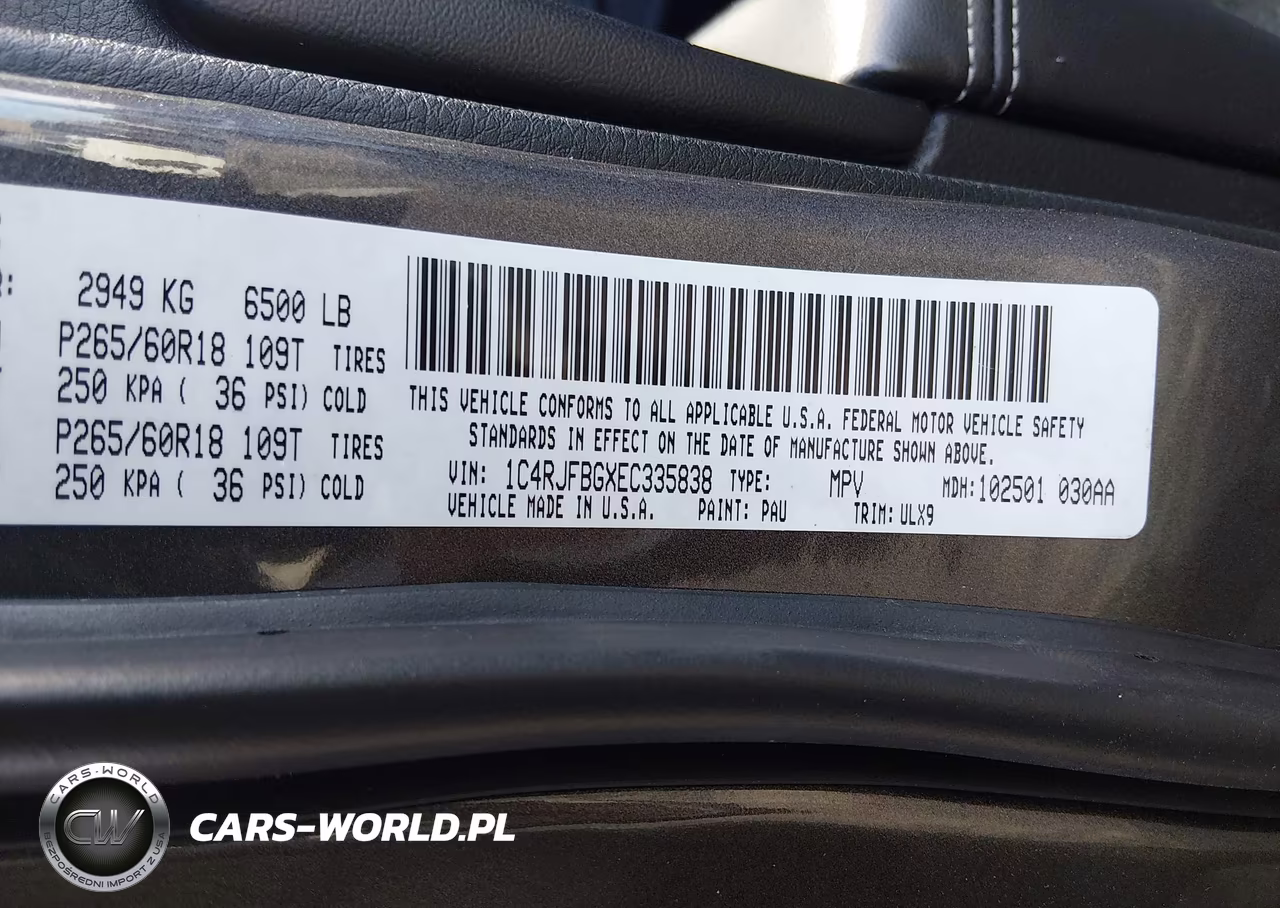 2014 Jeep Grand Cherokee Limited VIN:1C4RJFBGXEC335838 - 9