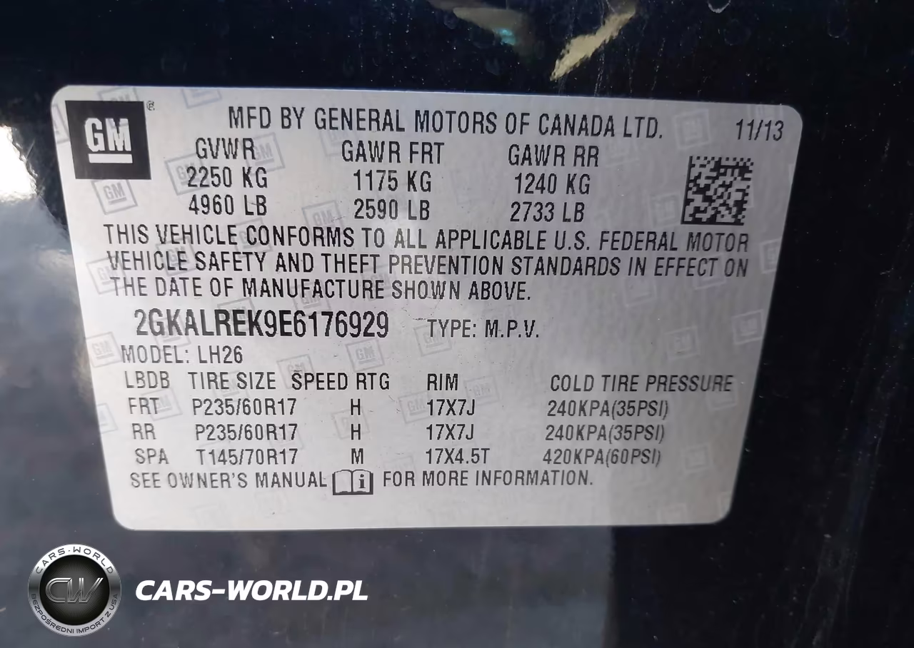 2014 GMC Terrain Sle-2 VIN:2GKALREK9E6176929 - 9