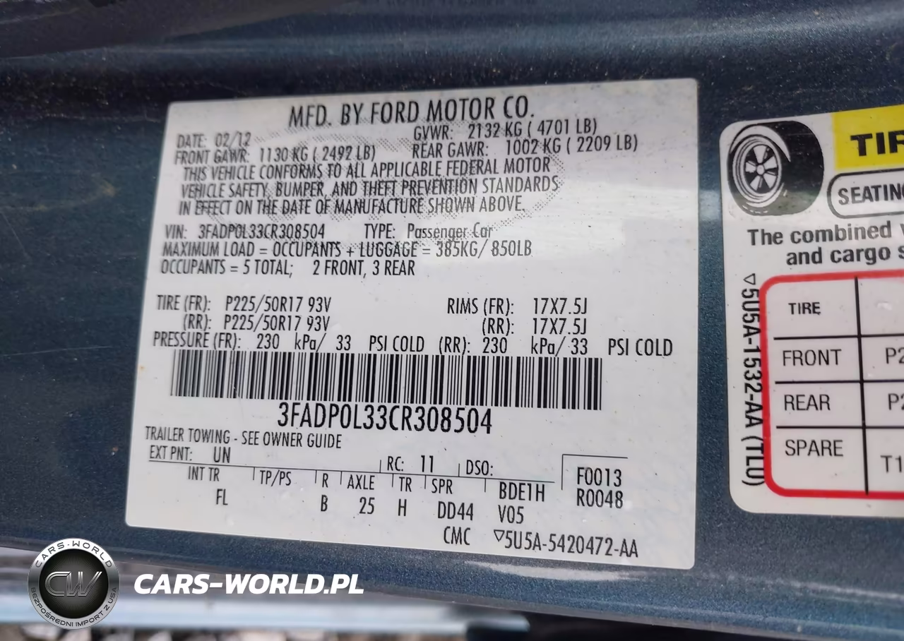 2012 Ford Fusion Hybrid VIN:3FADP0L33CR308504 - 9