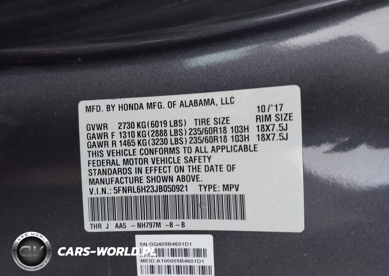 2018 Honda Odyssey Lx VIN:5FNRL6H23JB050921 - 9