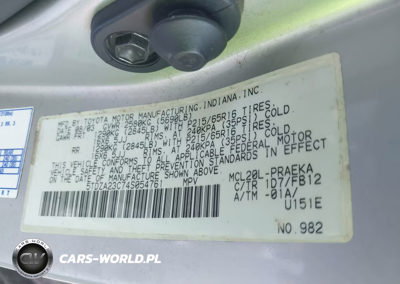 2004 Toyota Sienna Le VIN:5TDZA23C74S054761 - 9