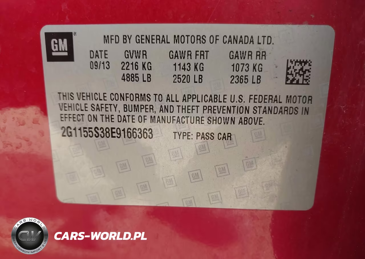 2014 Chevrolet Impala 2Lz VIN:2G1155S38E9166363 - 9