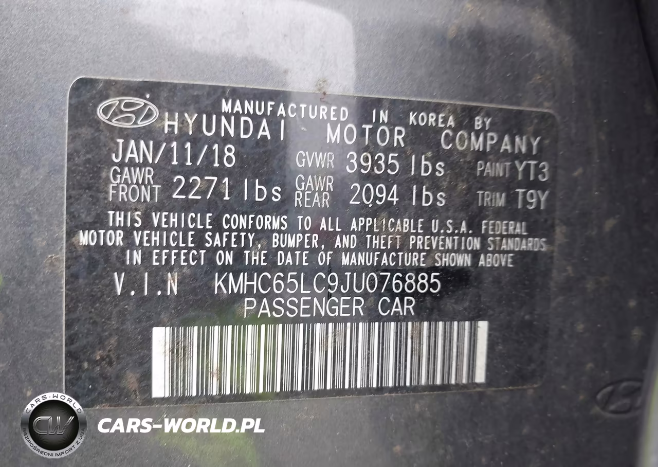 2018 Hyundai Ioniq Hybrid Blue VIN:KMHC65LC9JU076885 - 9