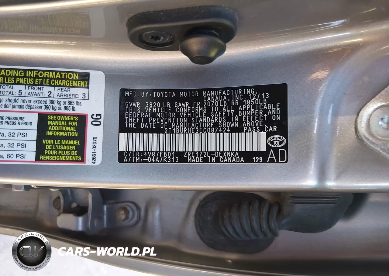 2014 Toyota Corolla Le Plus VIN:2T1BURHE3EC087424 - 9