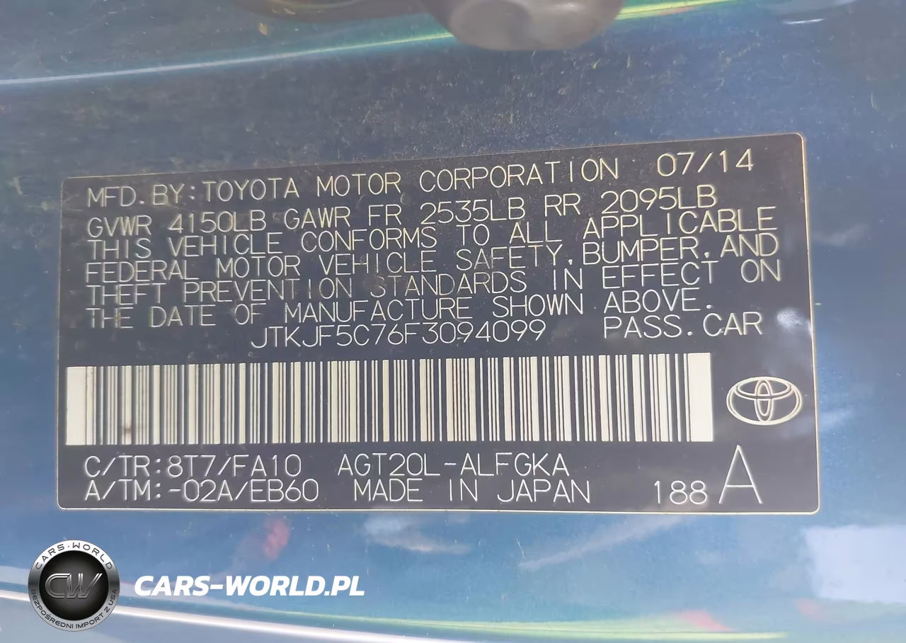 2015 Scion Tc VIN:JTKJF5C76F3094099 - 9