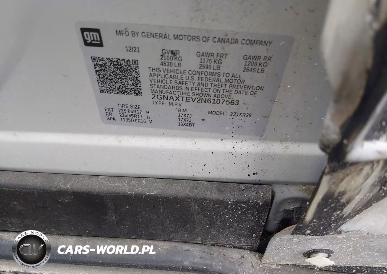 2022 Chevrolet Equinox Awd 2Fl VIN:2GNAXTEV2N6107563 - 9