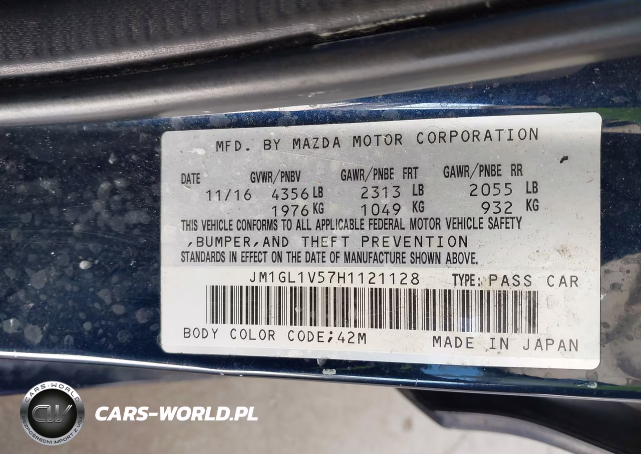 2017 Mazda Mazda6 Touring VIN:JM1GL1V57H1121128 - 9