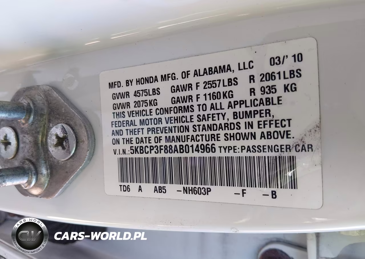 2010 Honda Accord 3.5 Ex-L VIN:5KBCP3F88AB014966 - 9