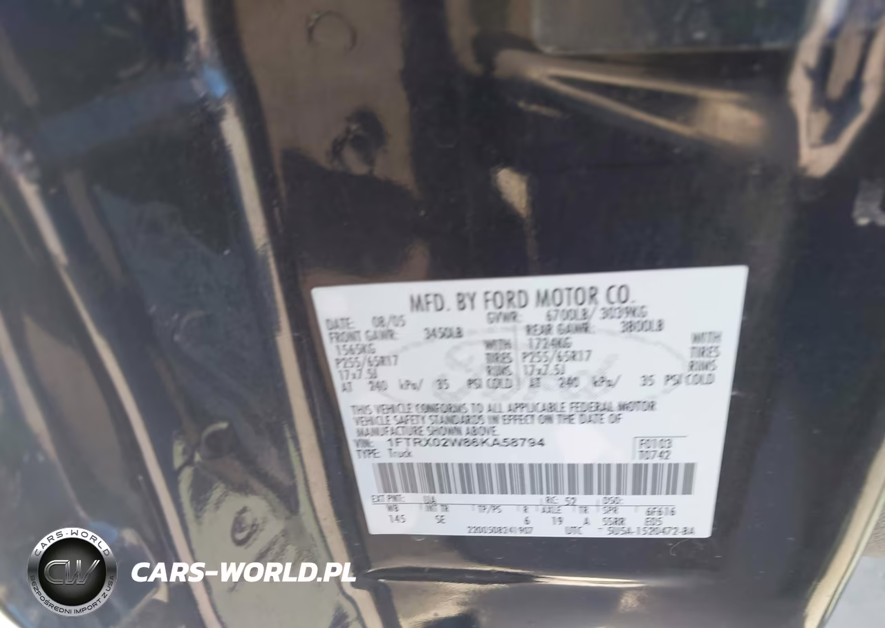 2006 Ford F-150 Stx-Xlt VIN:1FTRX02W86KA58794 - 9