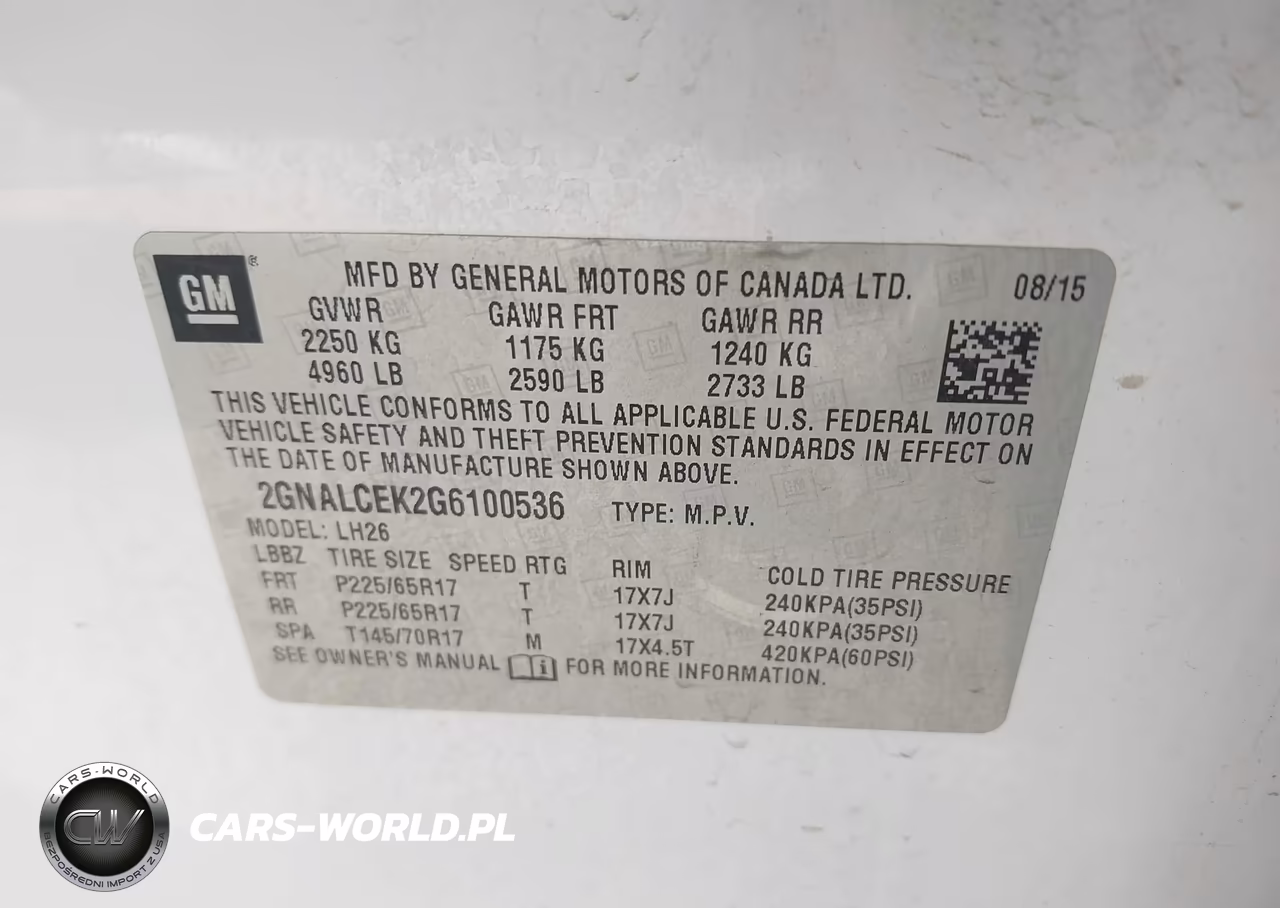 2016 Chevrolet Equinox Lt VIN:2GNALCEK2G6100536 - 9