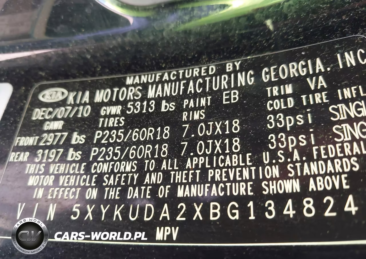 2011 Kia Sorento Ex V6 VIN:5XYKUDA2XBG134824 - 9