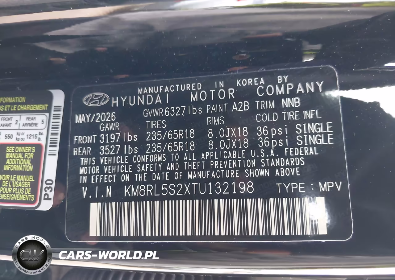 2026 Hyundai Palisade Sel 7P VIN:KM8RL5S2XTU132198 - 9