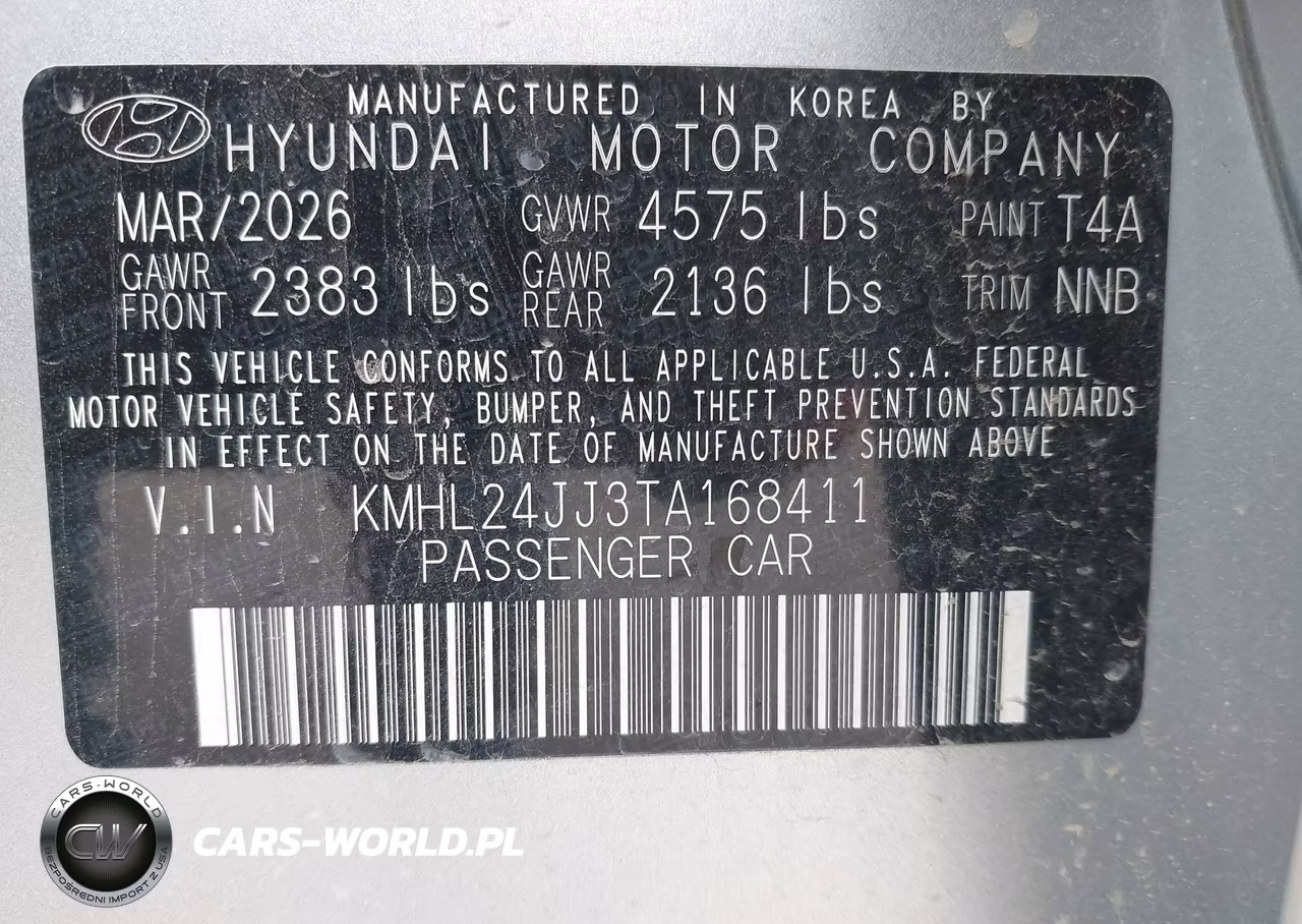 2026 Hyundai Sonata Hybrid Blue VIN:KMHL24JJ3TA168411 - 9