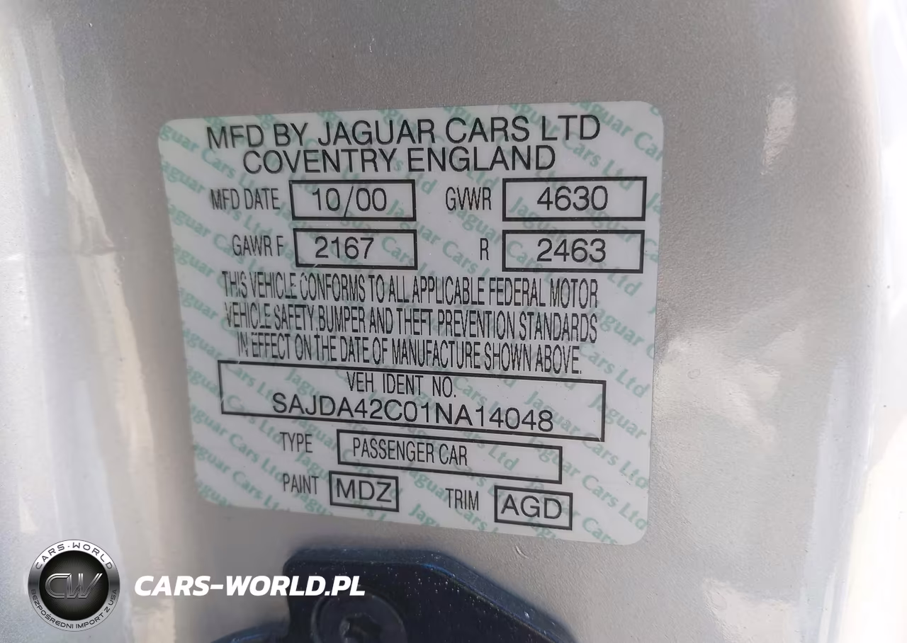 2001 Jaguar Xk8 VIN:SAJDA42C01NA14048 - 9
