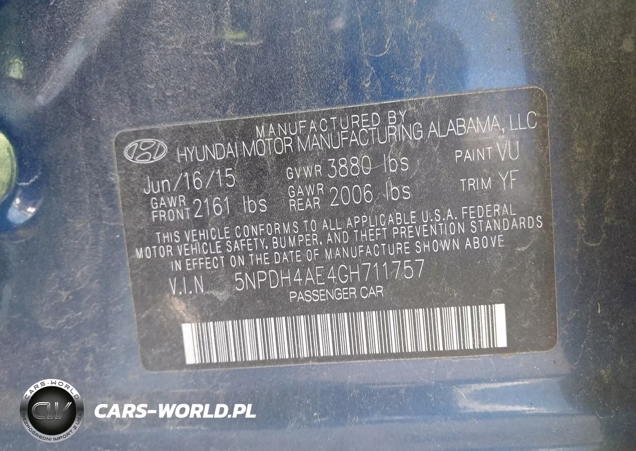 2016 Hyundai Elantra Se VIN:5NPDH4AE4GH711757 - 9