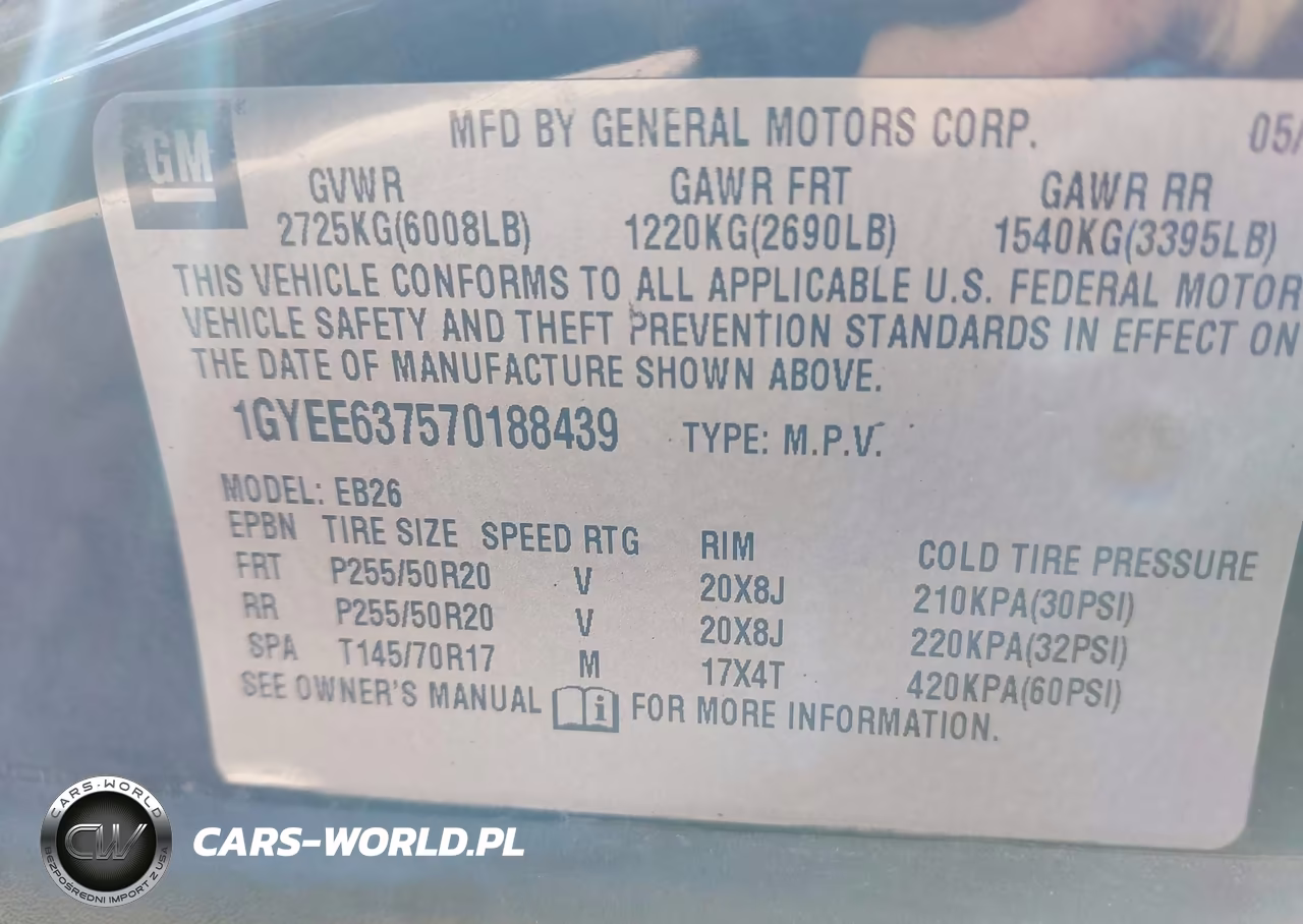 2007 Cadillac Srx V6 VIN:1GYEE637570188439 - 9