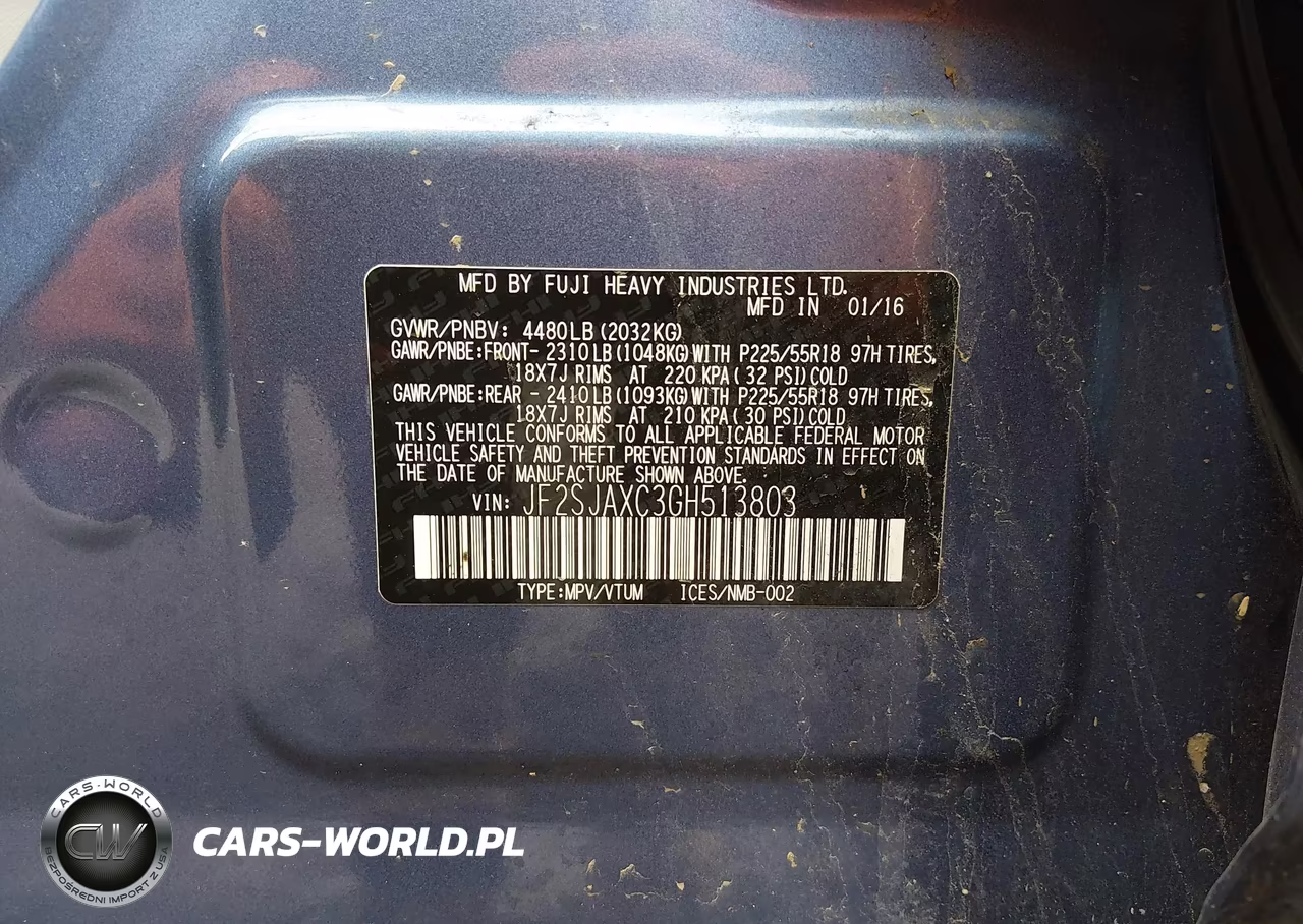 2016 Subaru Forester 2.5I Touring VIN:JF2SJAXC3GH513803 - 9