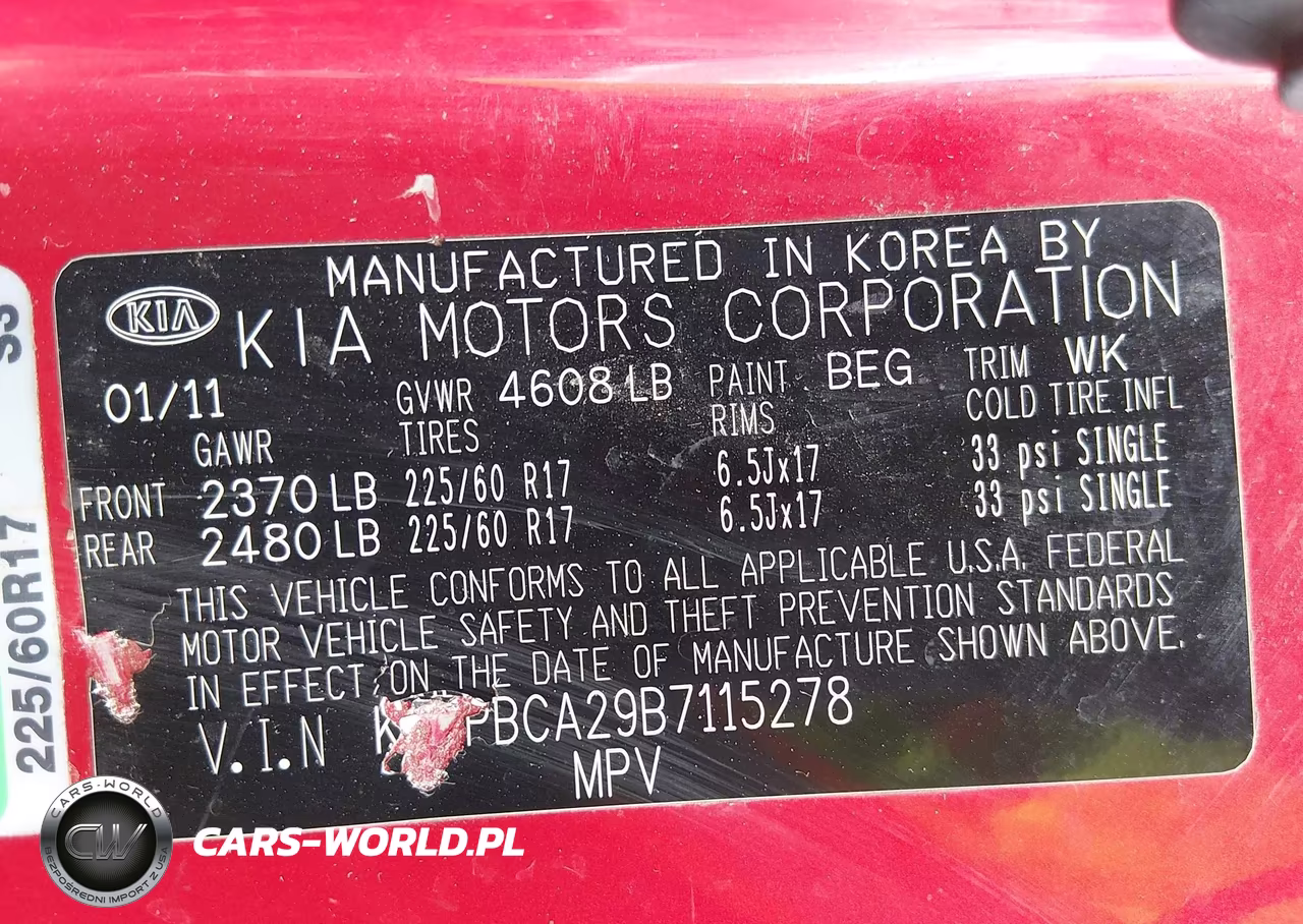 2011 Kia Sportage Lx VIN:KNDPBCA29B7115278 - 9