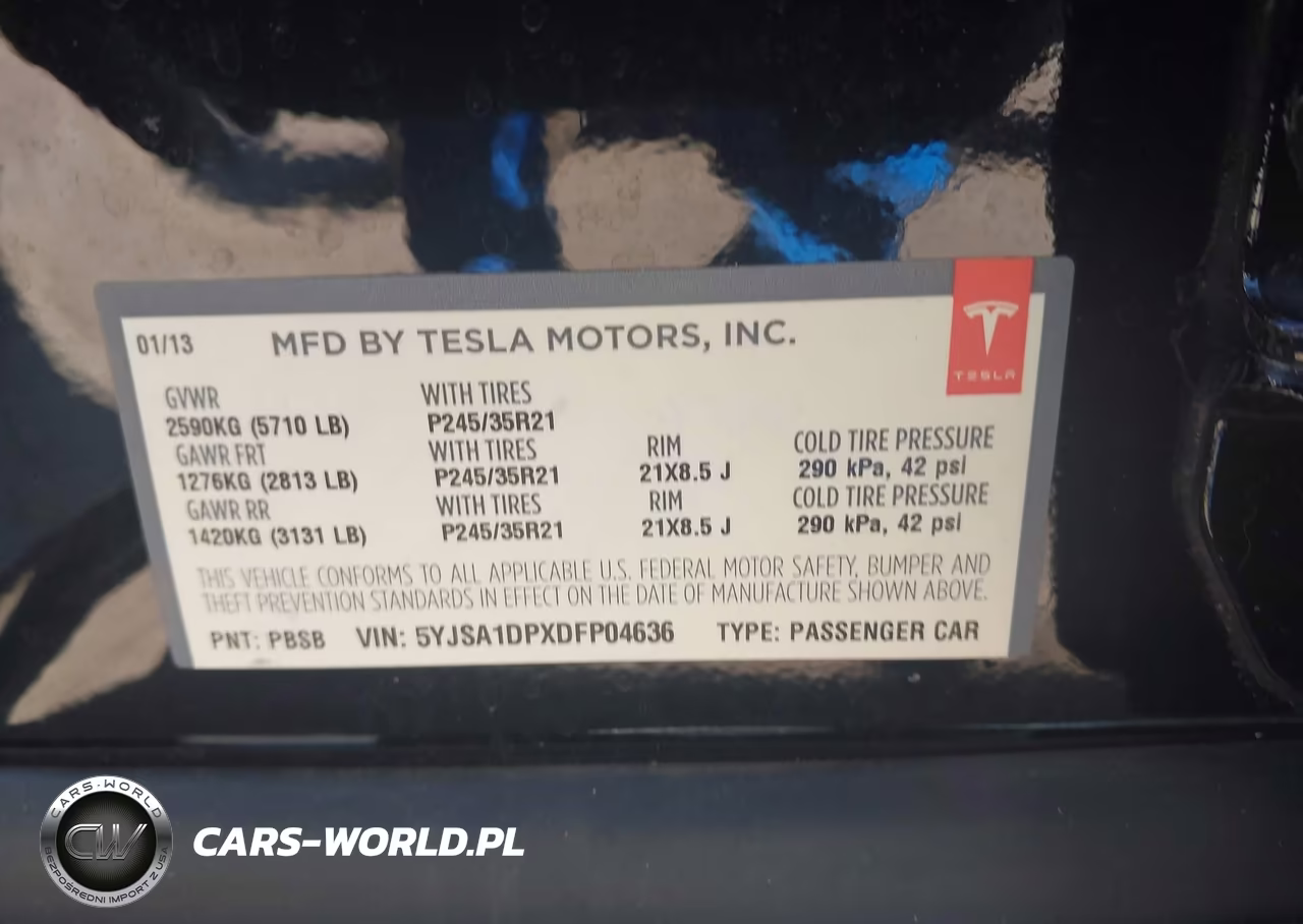 2013 Tesla Model S Performance VIN:5YJSA1DPXDFP04636 - 9