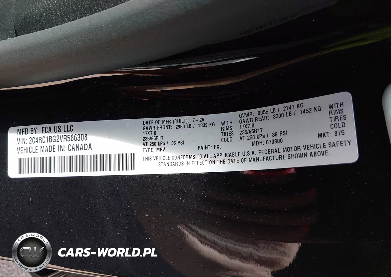 2027 Chrysler Pacifica VIN:2C4RC1BG2VR586308 - 9