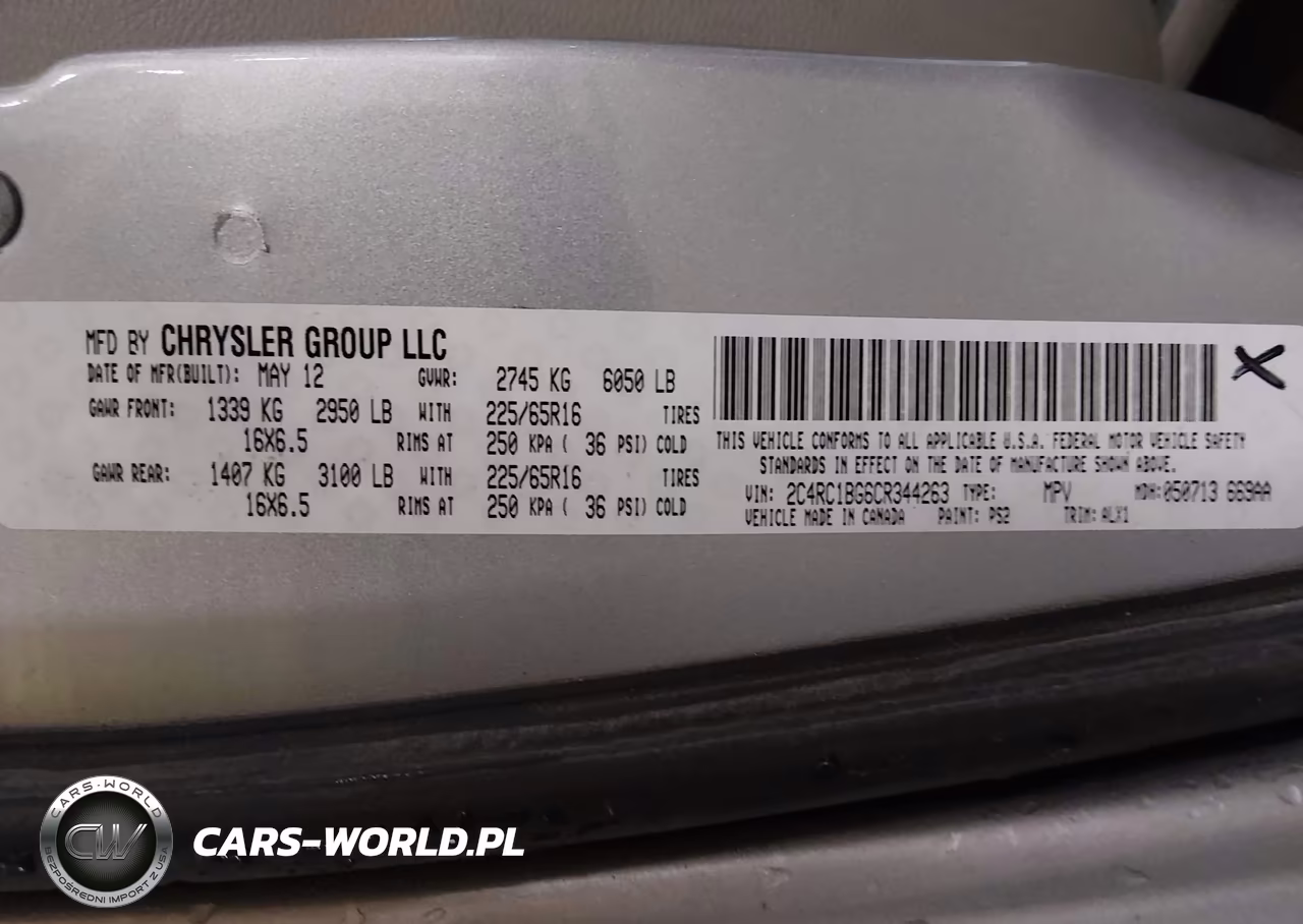 2012 Chrysler Town & Country Touring VIN:2C4RC1BG6CR344263 - 9