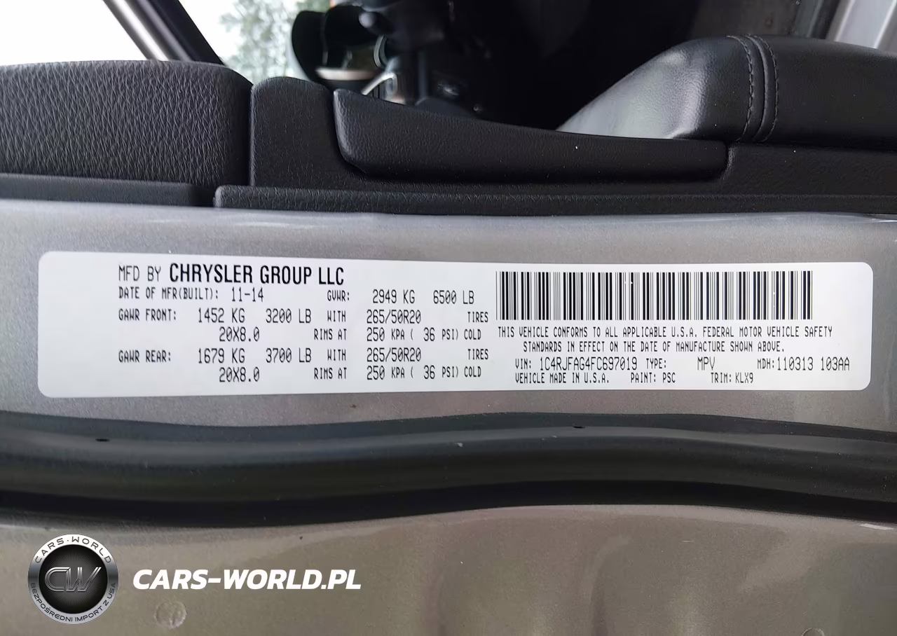 2015 Jeep Grand Cherokee Altitude VIN:1C4RJFAG4FC697019 - 9